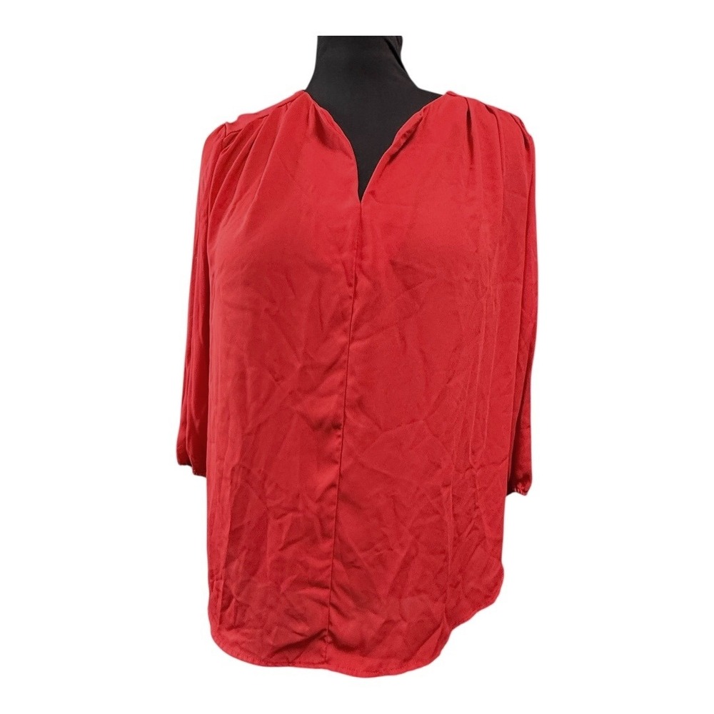 Women's Pleione Red Flowing Blouse size XL EUC‎